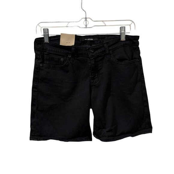 Big Star Pants - Big Star Womens Remy Low Rise Summer Black Denim Shorts Size 28 NWT